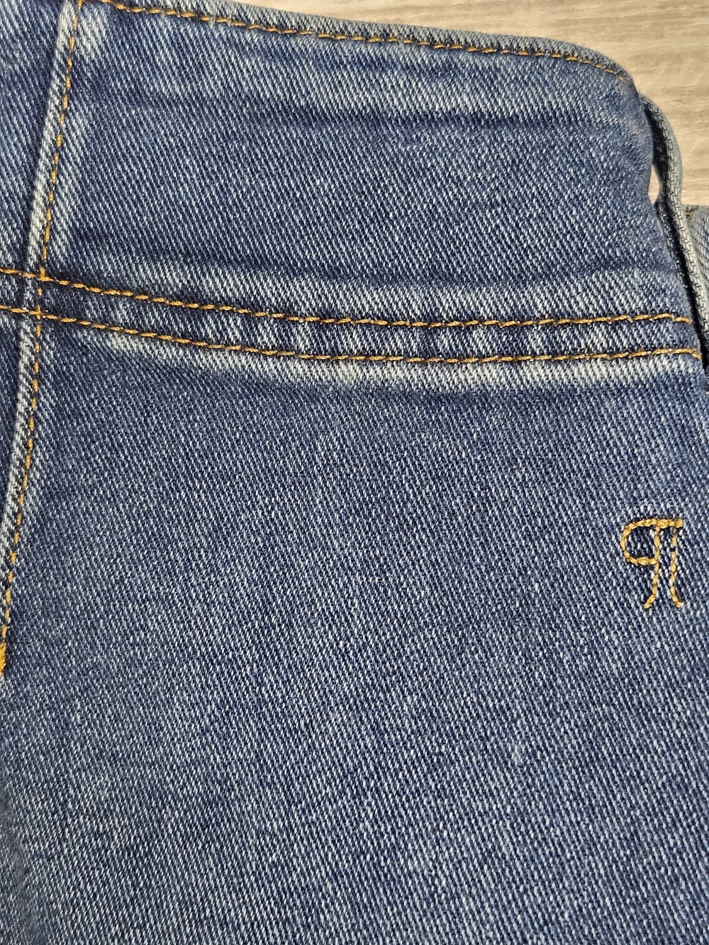 Pilcro Wide-Leg Flare Jeans in Medium Blue Denim - Picture 11 of 12